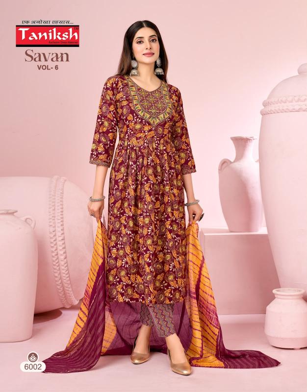 Taniksh savan vol 6 wholesale kurti near me